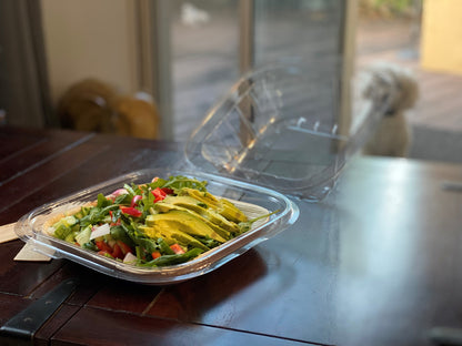 8" Square Rim-Lock Clamshell To-Go