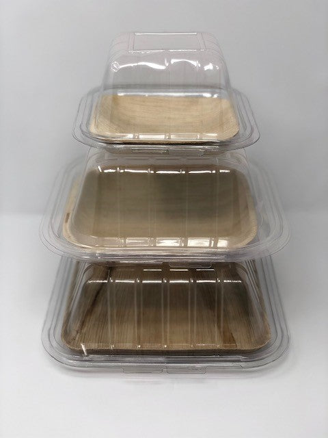 8" Square Rim-Lock Clamshell To-Go