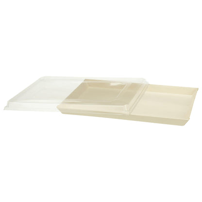 11"x15"x1" Extra Large Balsa Wood Tray with Clear PET Lid