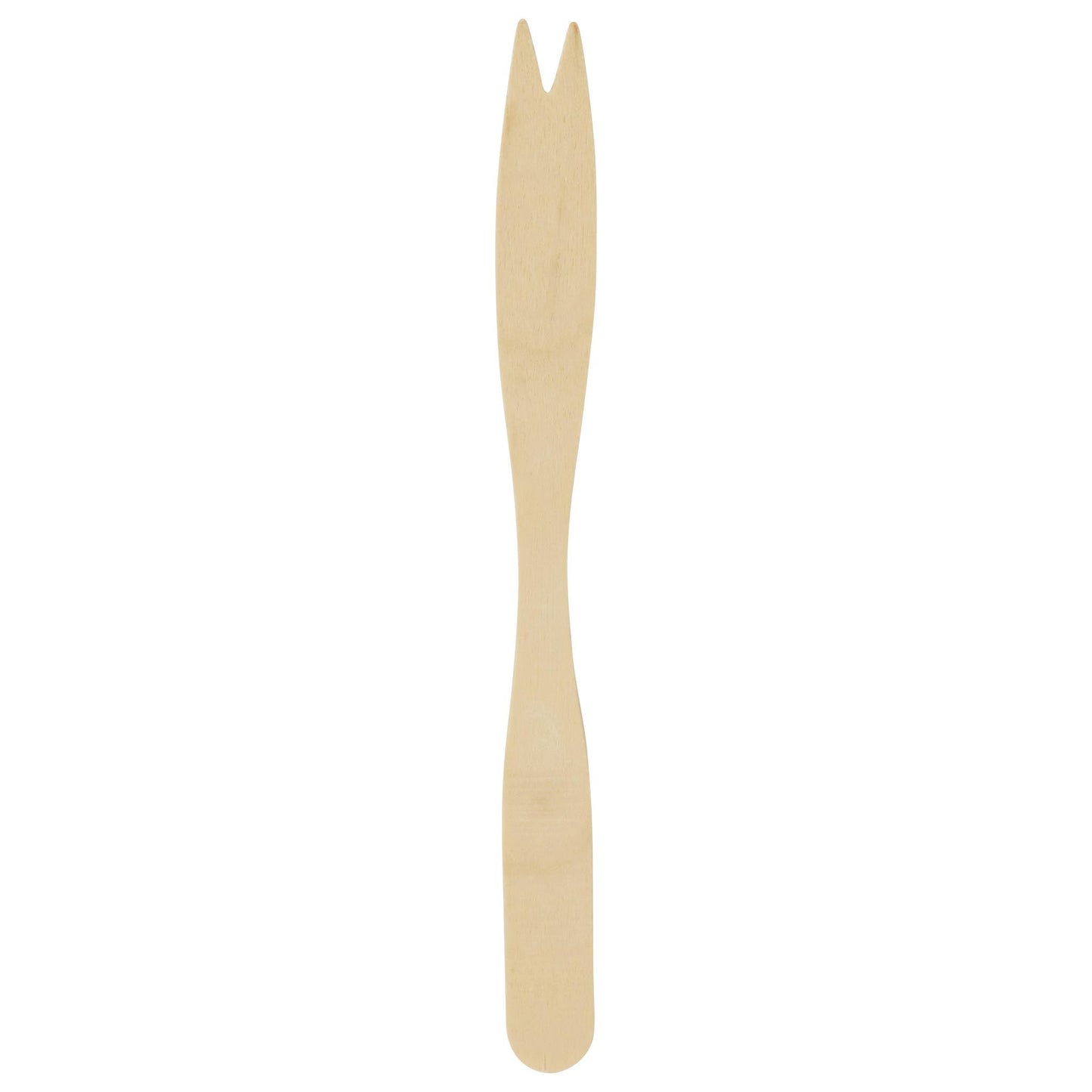5.5" Heavy Weight Wooden Tasting Two Pronged Fork (Graze Craze)