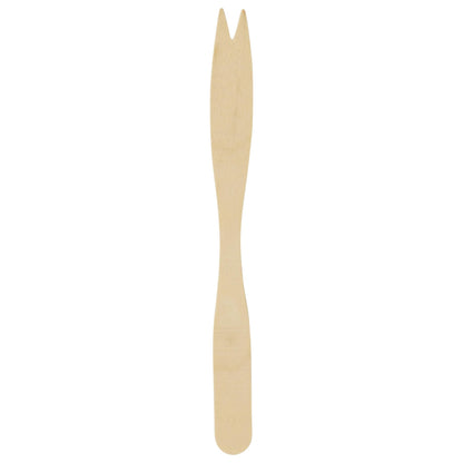 5.5" Heavy Weight Wooden Tasting Two Pronged Fork (Graze Craze)