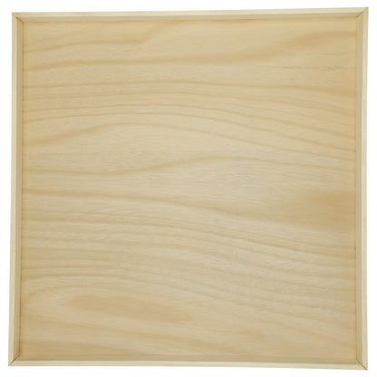 18"x18" Solid Wood Tray (Paper Lined)